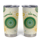 Custom Australia Cricket Tumbler Cup Aboriginal Pattern - Aussie Hoodie