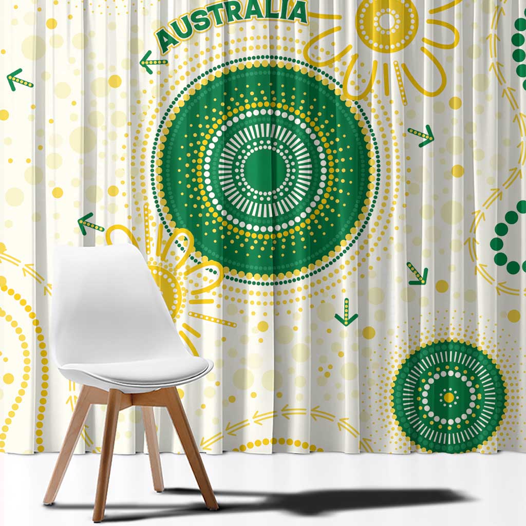 Australia Cricket Window Curtain Aboriginal Pattern - Aussie Hoodie