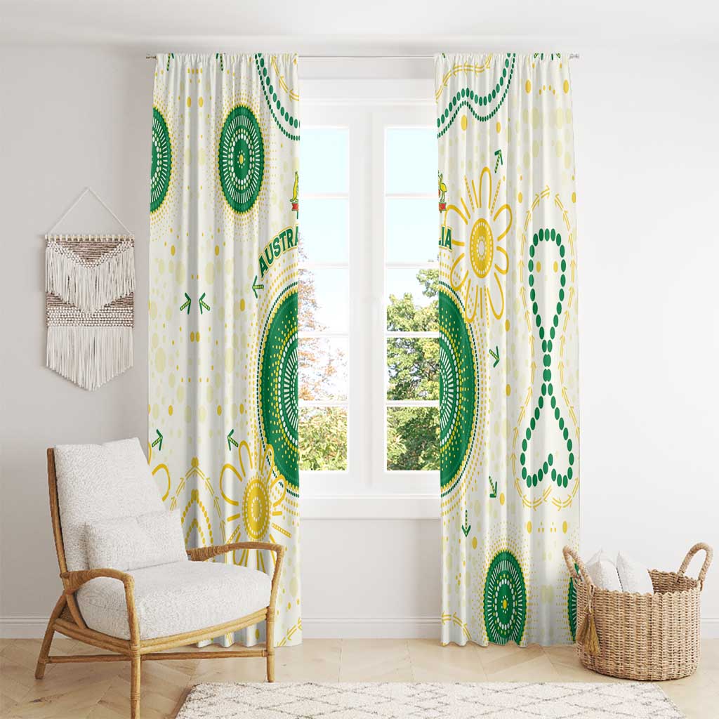 Australia Cricket Window Curtain Aboriginal Pattern - Aussie Hoodie