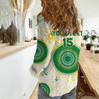Custom Australia Cricket Women Casual Shirt Aboriginal Pattern - Aussie Hoodie