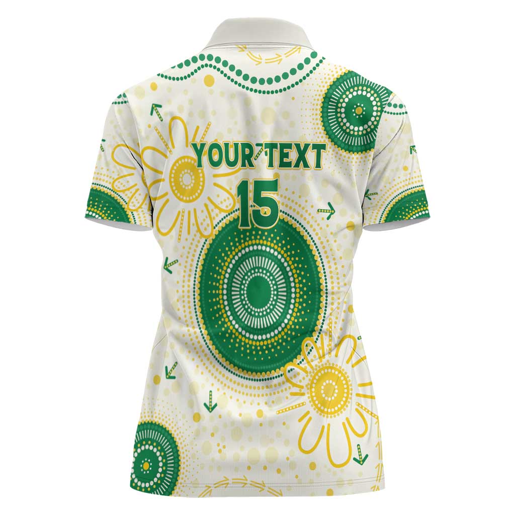 Custom Australia Cricket Women Polo Shirt Aboriginal Pattern - Aussie Hoodie