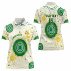 Custom Australia Cricket Women Polo Shirt Aboriginal Pattern - Aussie Hoodie