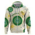 Custom Australia Cricket Zip Hoodie Aboriginal Pattern - Aussie Hoodie