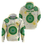 Custom Australia Cricket Zip Hoodie Aboriginal Pattern - Aussie Hoodie