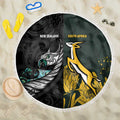 New Zealand and South Africa Rugby Beach Blanket Silver Fern With Springboks