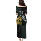 New Zealand and South Africa Rugby Custom Puletasi Silver Fern With Springboks