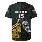 New Zealand and South Africa Rugby Custom Rugby Jersey Silver Fern With Springboks
