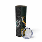 New Zealand and South Africa Rugby Custom Skinny Tumbler Silver Fern With Springboks