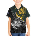 New Zealand and South Africa Rugby Personalised Kid Hawaiian Shirt Maori Kiwi With Springboks