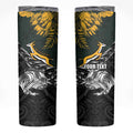 New Zealand and South Africa Rugby Personalised Skinny Tumbler Maori Kiwi With Springboks