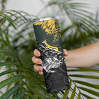 New Zealand and South Africa Rugby Personalised Skinny Tumbler Maori Kiwi With Springboks