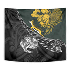 New Zealand and South Africa Rugby Tapestry Maori Kiwi With Springboks