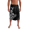 New Zealand Silver Fern Rugby Custom Lavalava Maori Tiki Black Version