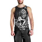 New Zealand Silver Fern Rugby Custom Men Tank Top Maori Tiki Black Version