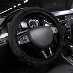 New Zealand Silver Fern Rugby Steering Wheel Cover Maori Tiki Black Version
