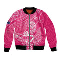 New Zealand Silver Fern Rugby Custom Bomber Jacket Maori Tiki Pink Version