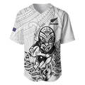 New Zealand Silver Fern Rugby Custom Baseball Jersey Maori Tiki White Version