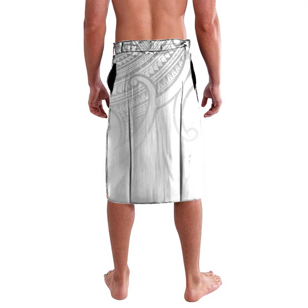 New Zealand Silver Fern Rugby Custom Lavalava Maori Tiki White Version