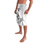 New Zealand Silver Fern Rugby Custom Lavalava Maori Tiki White Version