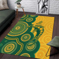 Australia Rugby Area Rug Go Wallabies Aboriginal Style