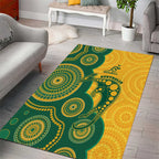 Australia Rugby Area Rug Go Wallabies Aboriginal Style