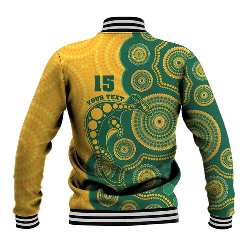 Australia Rugby Custom Baseball Jacket Go Wallabies Aboriginal Style