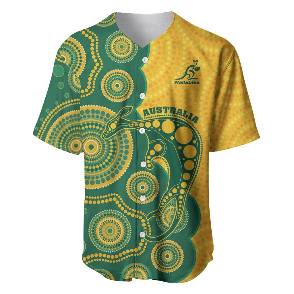 Australia Rugby Custom Baseball Jersey Go Wallabies Aboriginal Style