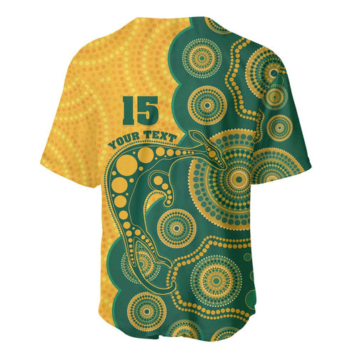 Australia Rugby Custom Baseball Jersey Go Wallabies Aboriginal Style