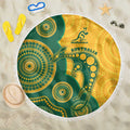 Australia Rugby Beach Blanket Go Wallabies Aboriginal Style