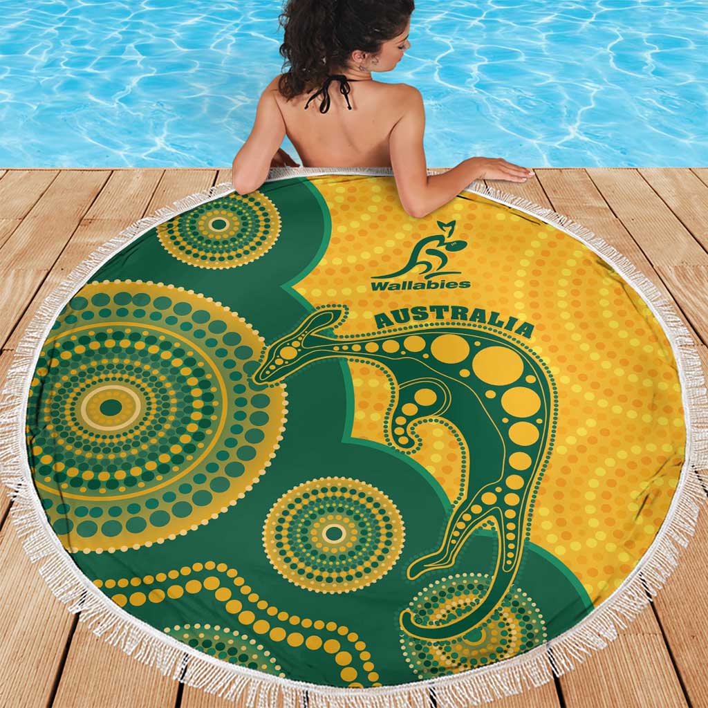 Australia Rugby Beach Blanket Go Wallabies Aboriginal Style
