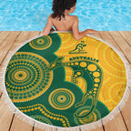 Australia Rugby Beach Blanket Go Wallabies Aboriginal Style