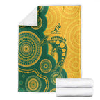 Australia Rugby Blanket Go Wallabies Aboriginal Style