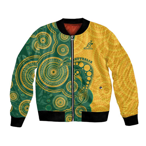 Australia Rugby Custom Bomber Jacket Go Wallabies Aboriginal Style