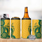 Australia Rugby Custom 4 in 1 Can Cooler Tumbler Go Wallabies Aboriginal Style