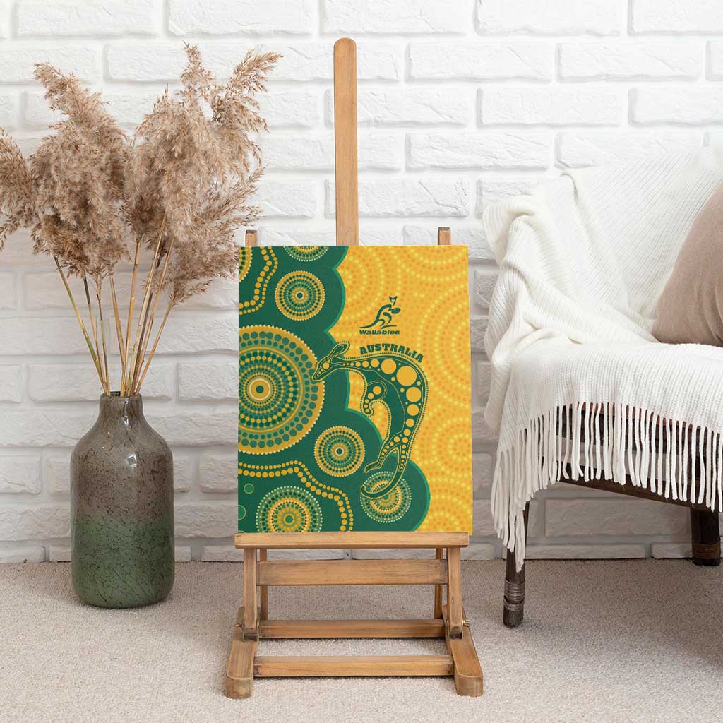 Australia Rugby Canvas Wall Art Go Wallabies Aboriginal Style
