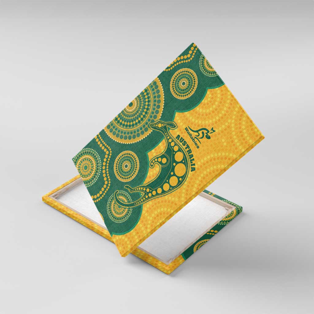 Australia Rugby Canvas Wall Art Go Wallabies Aboriginal Style