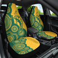 Australia Rugby Car Seat Cover Go Wallabies Aboriginal Style