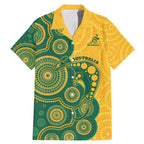 Australia Rugby Custom Family Matching Mermaid Dress and Hawaiian Shirt Go Wallabies Aboriginal Style