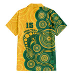 Australia Rugby Custom Family Matching Mermaid Dress and Hawaiian Shirt Go Wallabies Aboriginal Style