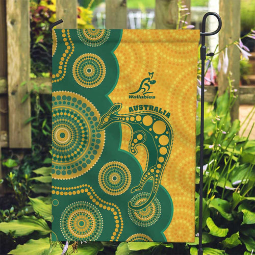 Australia Rugby Garden Flag Go Wallabies Aboriginal Style
