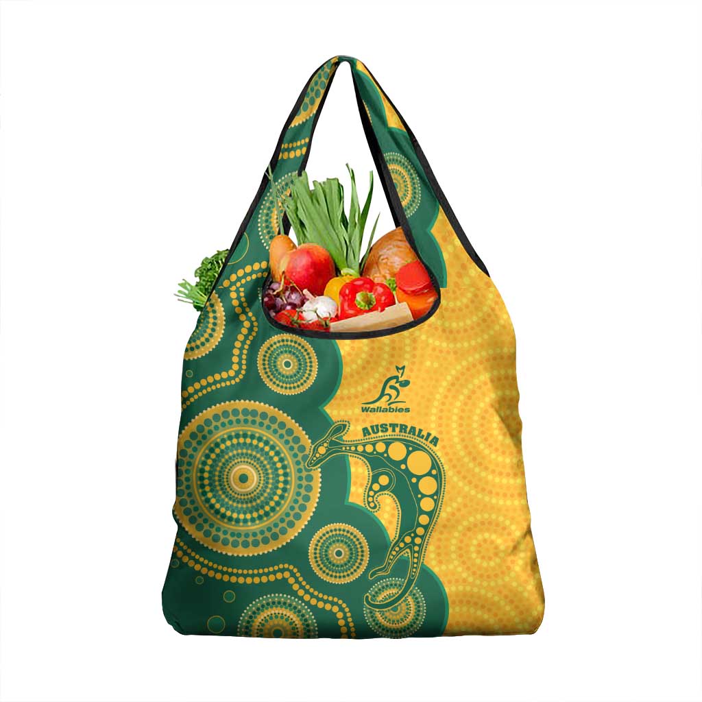 Australia Rugby Grocery Bag Go Wallabies Aboriginal Style