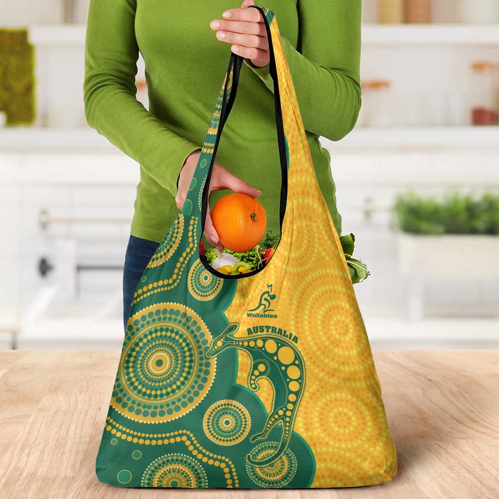 Australia Rugby Grocery Bag Go Wallabies Aboriginal Style