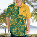 Australia Rugby Custom Hawaiian Shirt Go Wallabies Aboriginal Style
