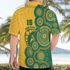 Australia Rugby Custom Hawaiian Shirt Go Wallabies Aboriginal Style