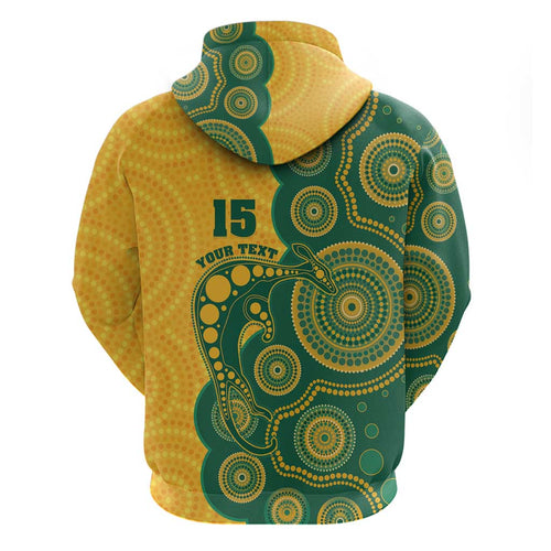 Australia Rugby Custom Hoodie Go Wallabies Aboriginal Style
