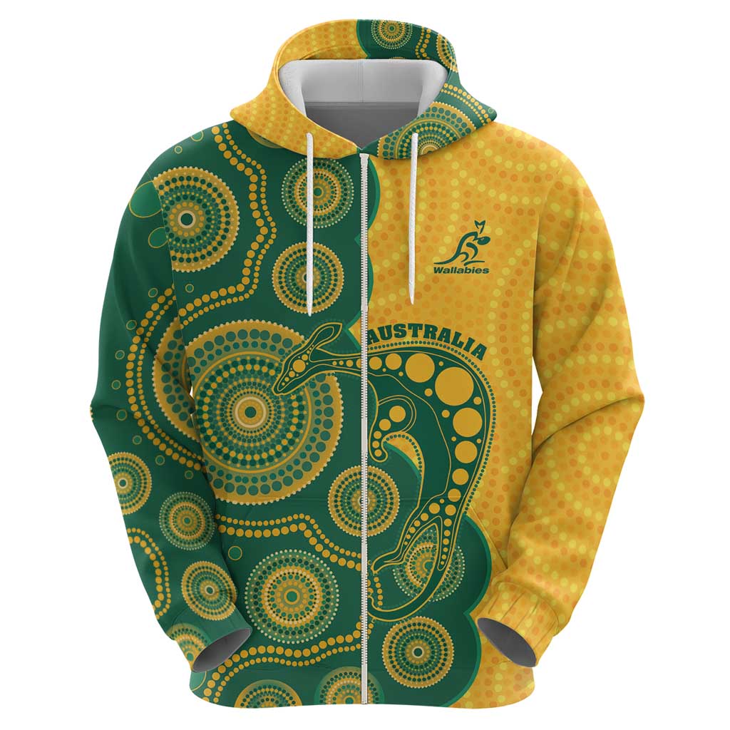 Australia Rugby Custom Hoodie Go Wallabies Aboriginal Style