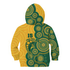 Australia Rugby Custom Kid Hoodie Go Wallabies Aboriginal Style