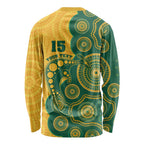 Australia Rugby Custom Long Sleeve Shirt Go Wallabies Aboriginal Style