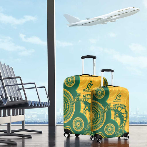 Australia Rugby Luggage Cover Go Wallabies Aboriginal Style