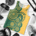 Australia Rugby Custom Men Tank Top Go Wallabies Aboriginal Style